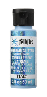 Folkart Extreme Glitter Multi Surface Paints Turquoise - Al Masam Stationery LLC